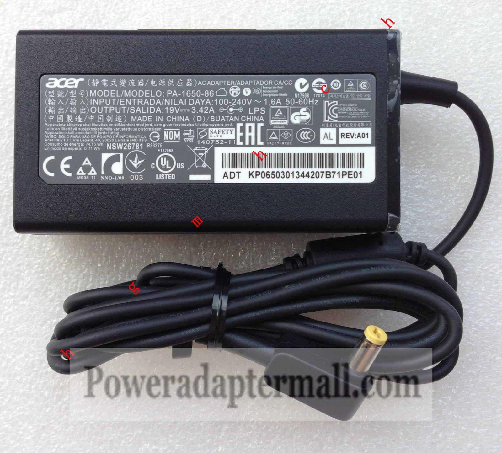 New Original 65W Acer PA-1650-69 aspire S3 AC Adapter power New Original 65W Acer PA-1650-69 aspire S3 AC Adapter power